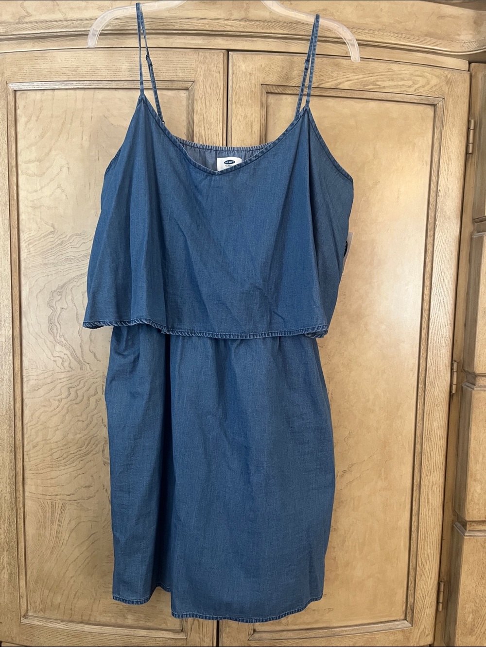 NWT Old Navy Sleeveless Blue Denim Layered Sundress